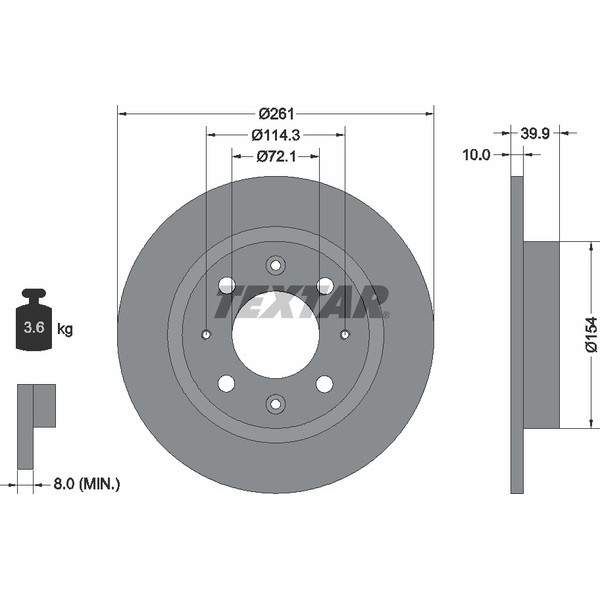 TEXTAR PC BRAKE DISCS image