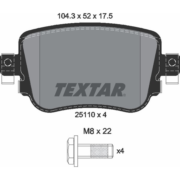 TEXTAR PC BRAKE PADS image