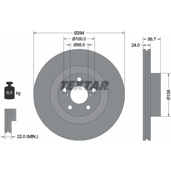 TEXTAR PC BRAKE DISCS image