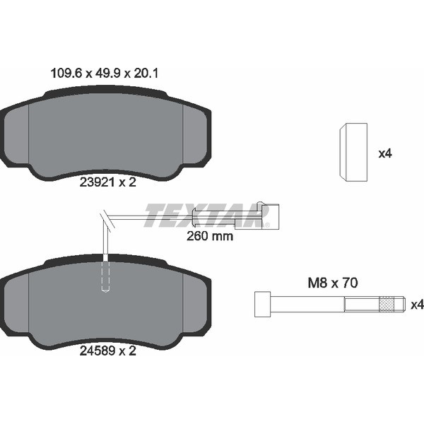 TEXTAR LCV BRAKE PADS image