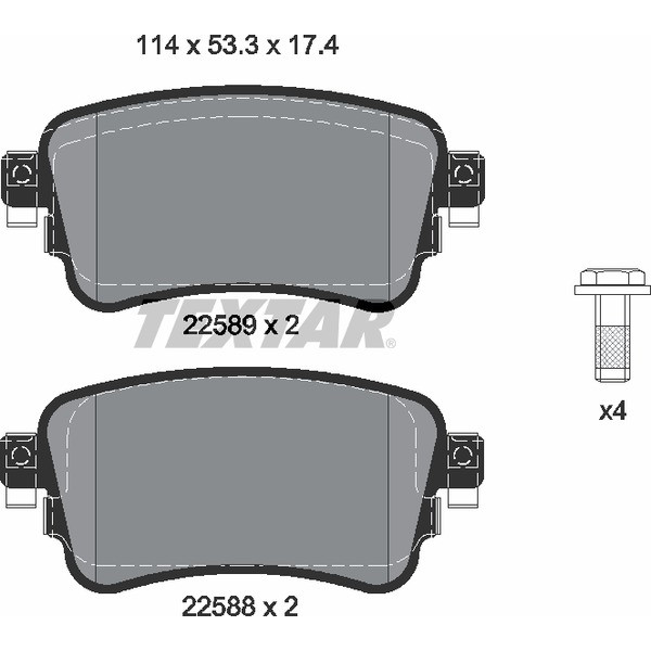 TEXTAR LCV BRAKE PADS image