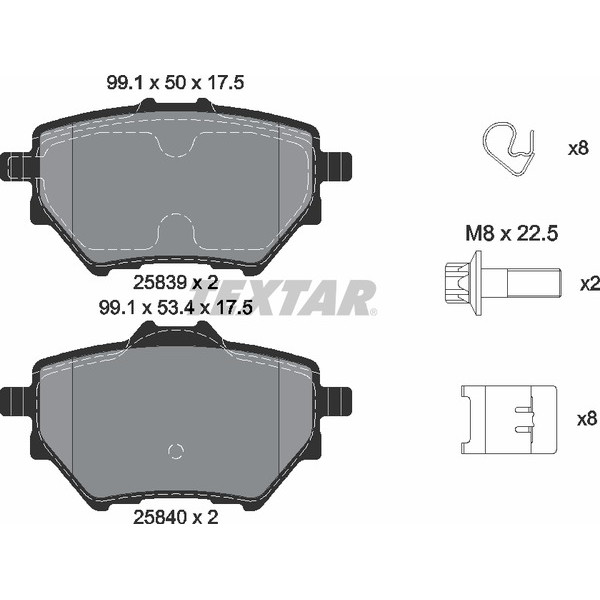 TEXTAR PC BRAKE PADS image