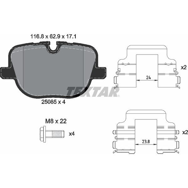 TEXTAR PC BRAKE PADS image