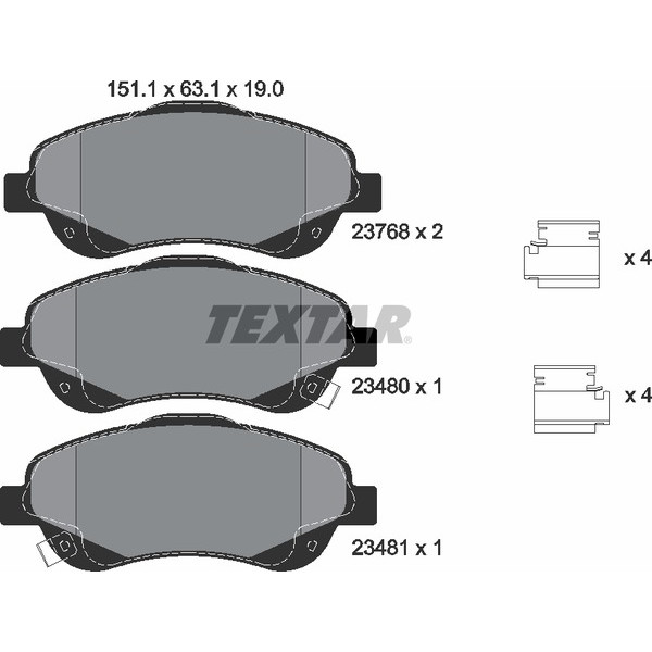 TEXTAR PC BRAKE PADS image
