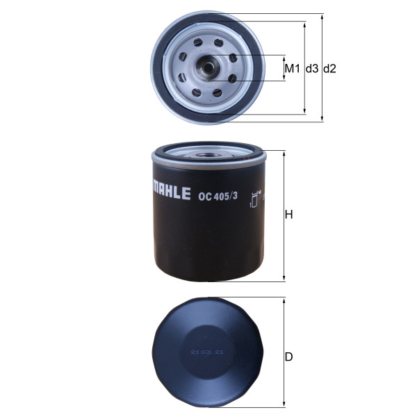 OIL FILTER - SPIN ON image