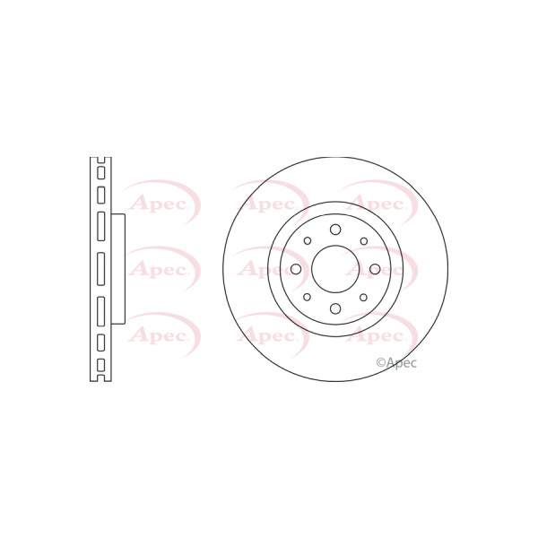 APEC BRAKE DISC (FRONT) (SINGLE) image