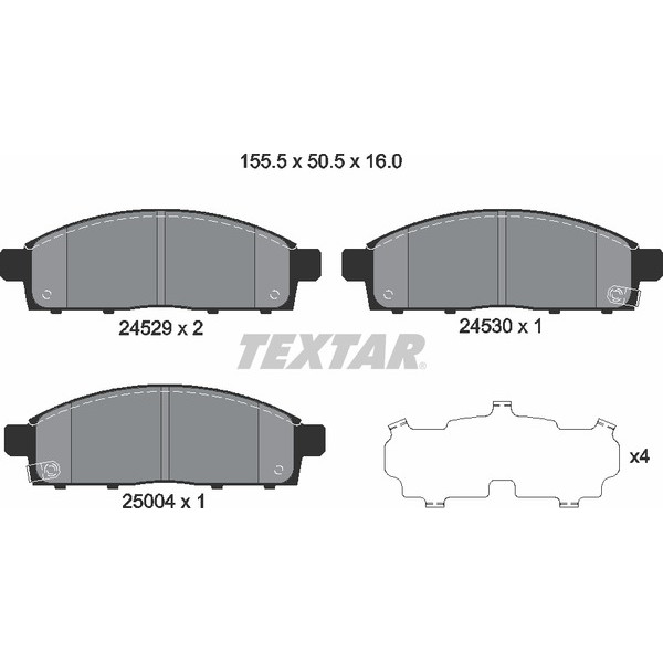 TEXTAR PC BRAKE PADS image