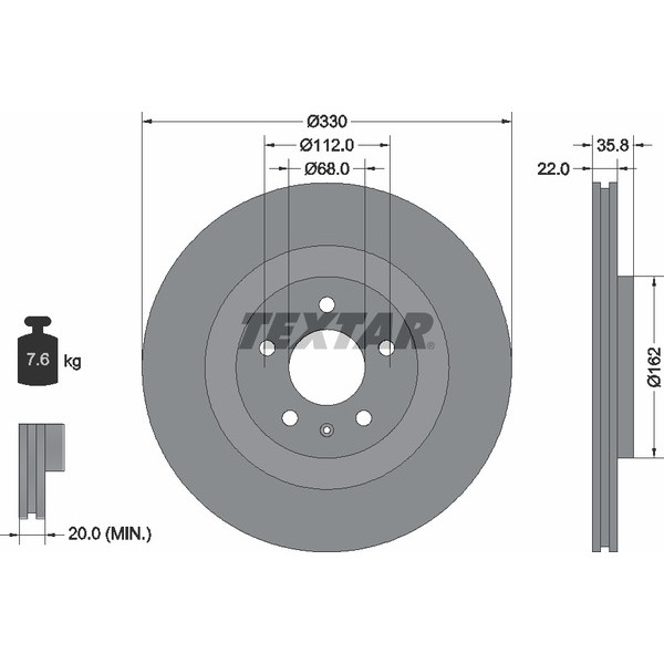 TEXTAR PC BRAKE DISCS image