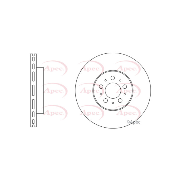APEC BRAKE DISC (FRONT) (SINGLE) image