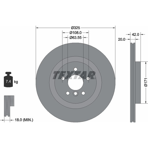 TEXTAR PC BRAKE DISCS image