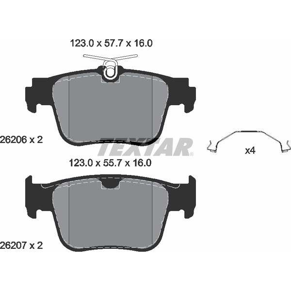 TEXTAR PC BRAKE PADS image