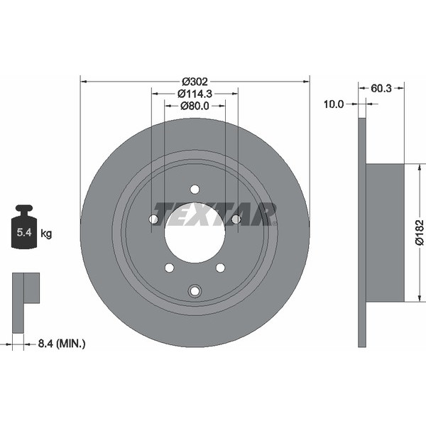TEXTAR PC BRAKE DISCS image