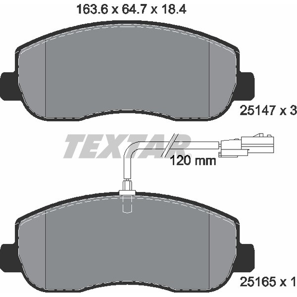 TEXTAR LCV BRAKE PADS image