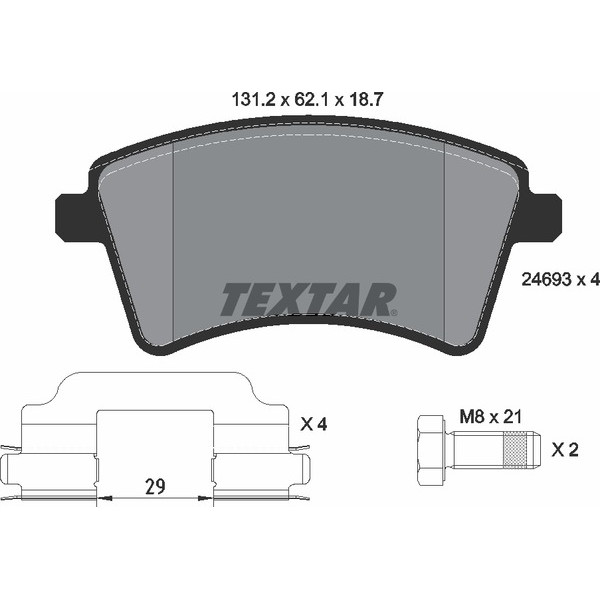 TEXTAR PC BRAKE PADS image