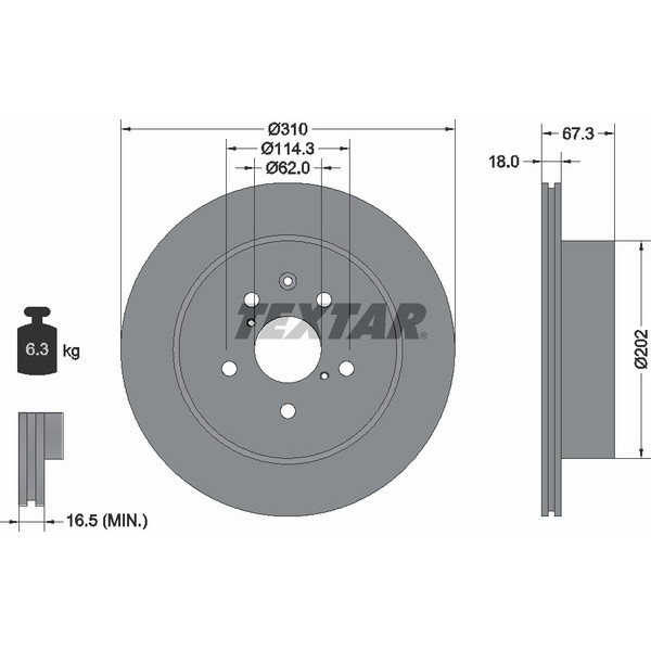 TEXTAR PC BRAKE DISCS image