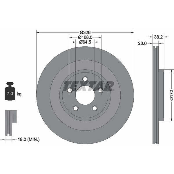 TEXTAR PC BRAKE DISCS image
