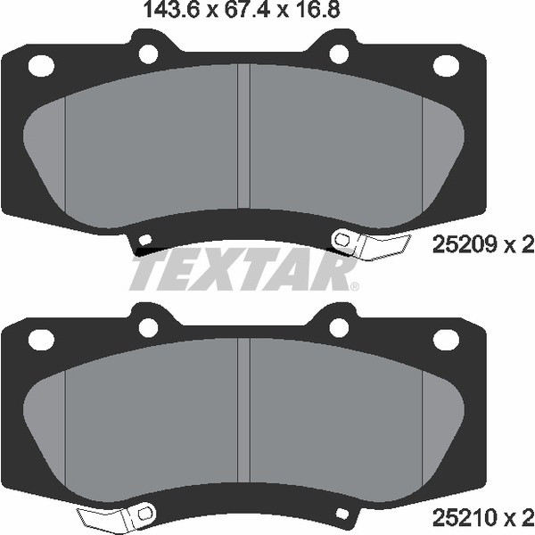 TEXTAR PC BRAKE PADS image