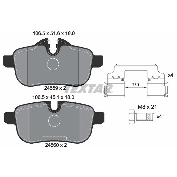 TEXTAR PC BRAKE PADS image