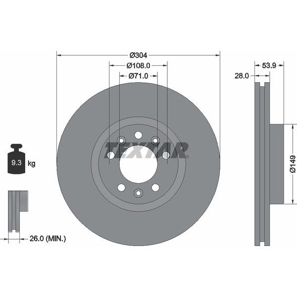 TEXTAR PC BRAKE DISCS image