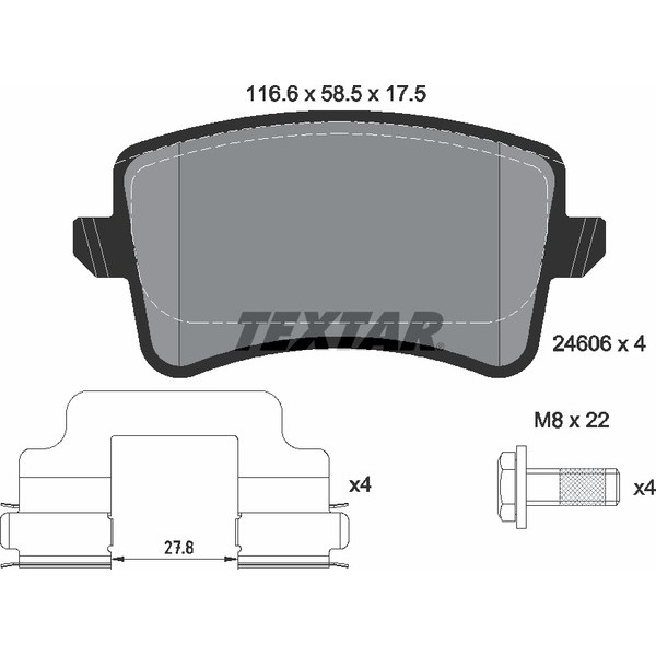 TEXTAR PC BRAKE PADS image