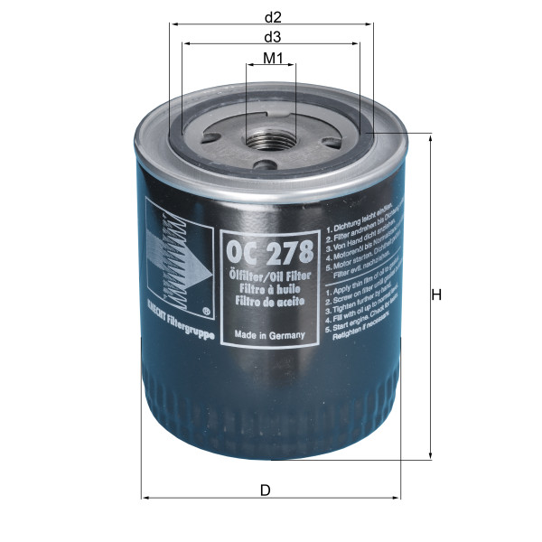 OIL FILTER - SPIN ON image