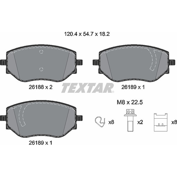 TEXTAR PC BRAKE PADS image