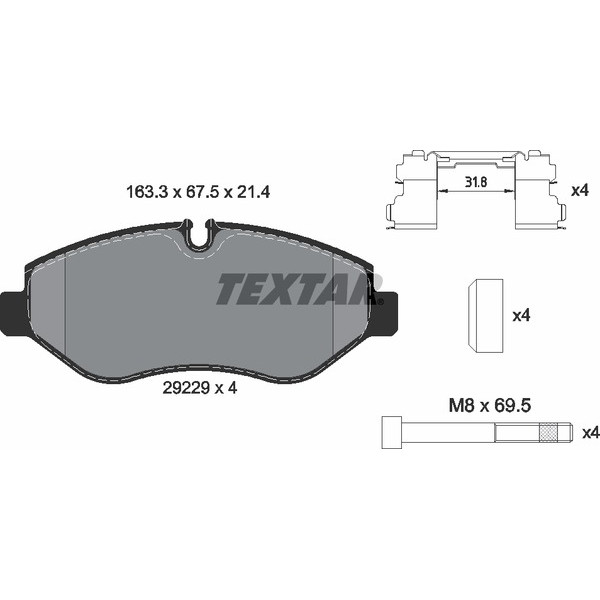 TEXTAR LCV BRAKE PADS image