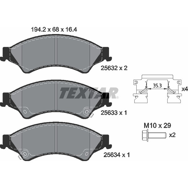 TEXTAR PC BRAKE PADS image
