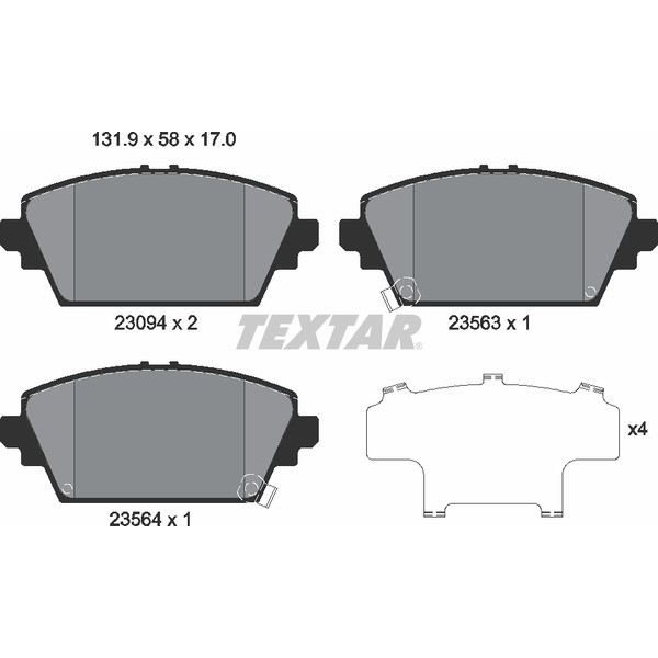 TEXTAR PC BRAKE PADS image