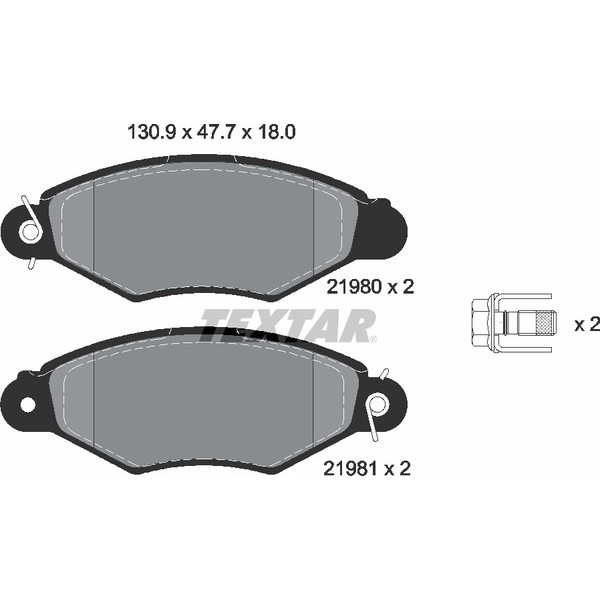 TEXTAR PC BRAKE PADS image