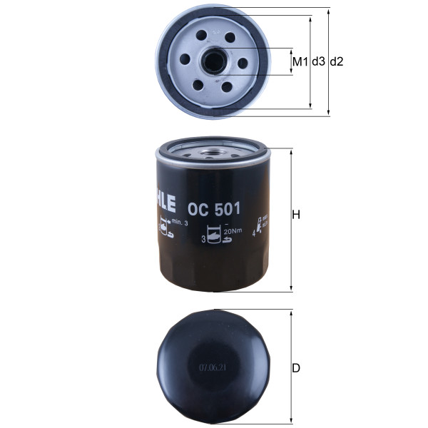 OIL FILTER - SPIN ON image