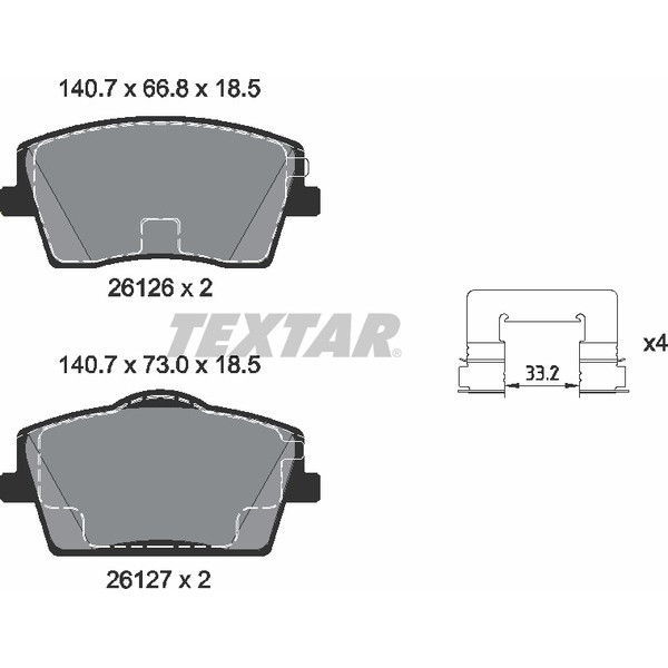 TEXTAR PC BRAKE PADS image