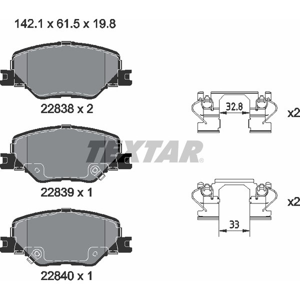 TEXTAR PC BRAKE PADS image