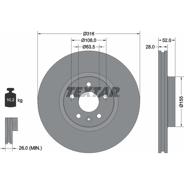 TEXTAR PC BRAKE DISCS image