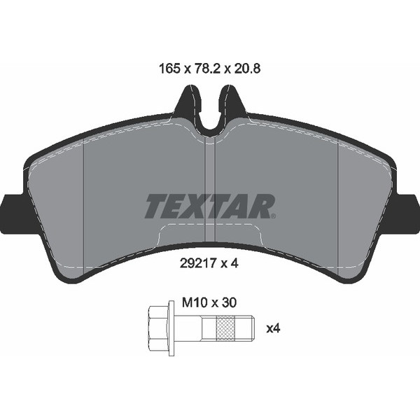 TEXTAR LCV BRAKE PADS image