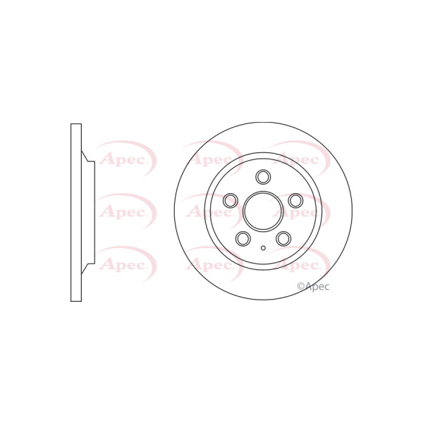 APEC BRAKE DISC (REAR) (SINGLE) image