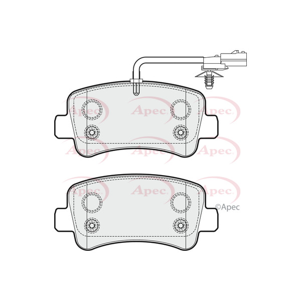 APEC BRAKE PADS (REAR) (R90) image