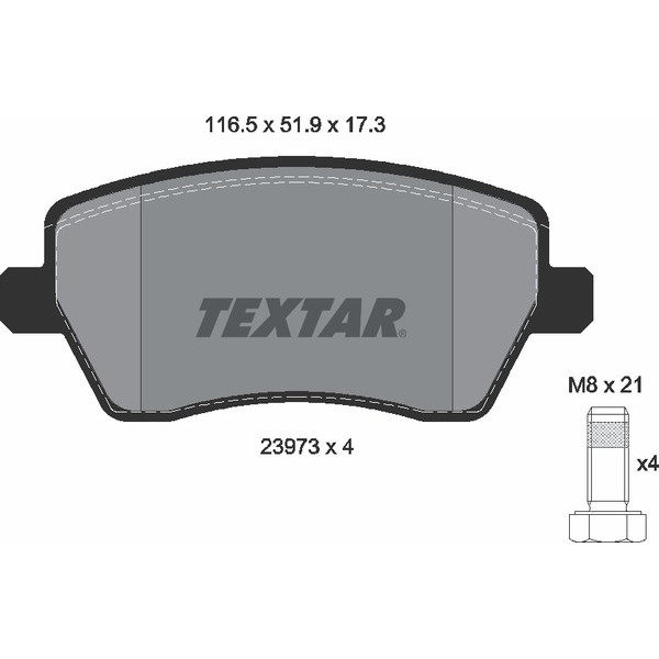 TEXTAR PC BRAKE PADS image