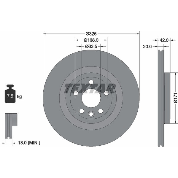TEXTAR PC BRAKE DISCS image