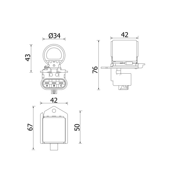 ENGINE COOLING FAN REGULATOR+RESISTOR image
