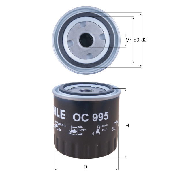 OIL FILTER - SPIN ON image