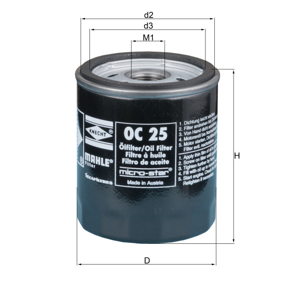 OIL FILTER - SPIN ON image