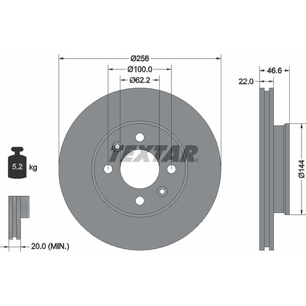TEXTAR PC BRAKE DISCS image