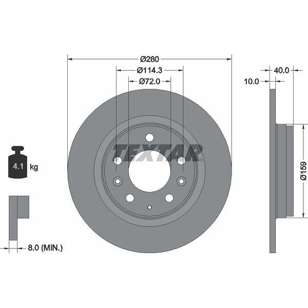 TEXTAR PC BRAKE DISCS image