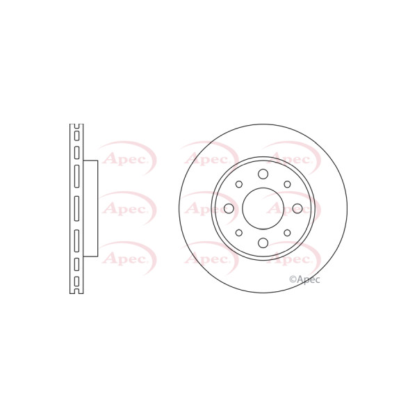APEC BRAKE DISC (FRONT) (SINGLE) image