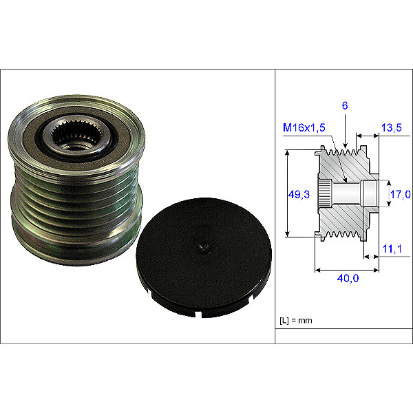 OVER RUNNING ALTERNATOR PULLEY image