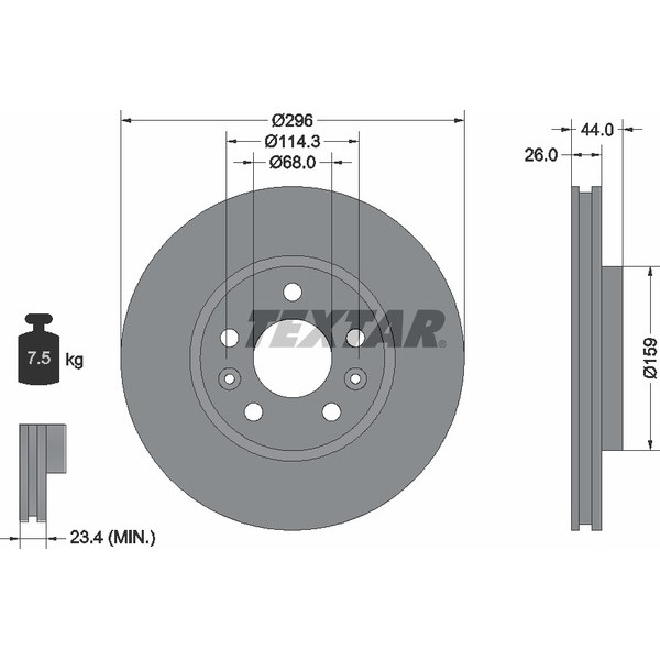 TEXTAR PC BRAKE DISCS image