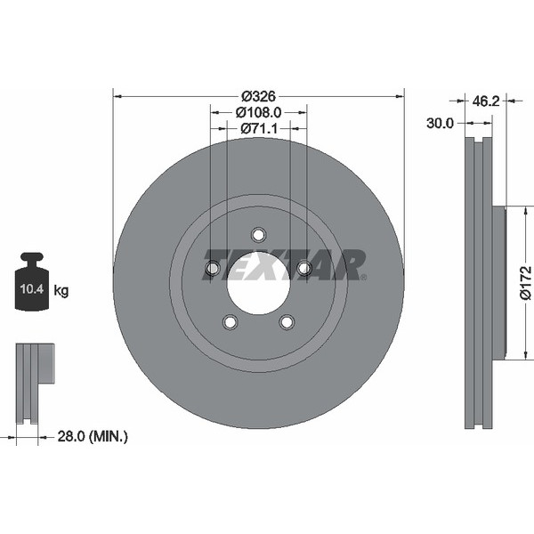TEXTAR PC BRAKE DISCS image