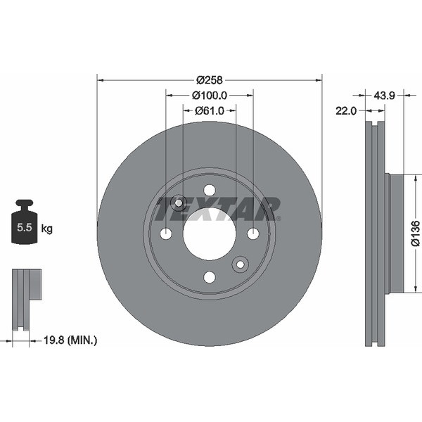 TEXTAR PC BRAKE DISCS image