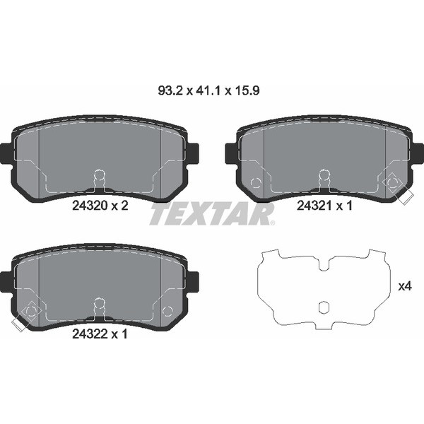 TEXTAR PC BRAKE PADS image